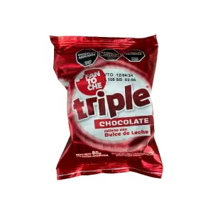 alfajor fantoche triple chocolate 85gr x12u x 12