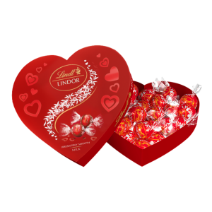 bombones lindt lindor milk corazón 160g regalo