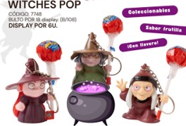 chupetines arcor witches pop con chicle pack x6u