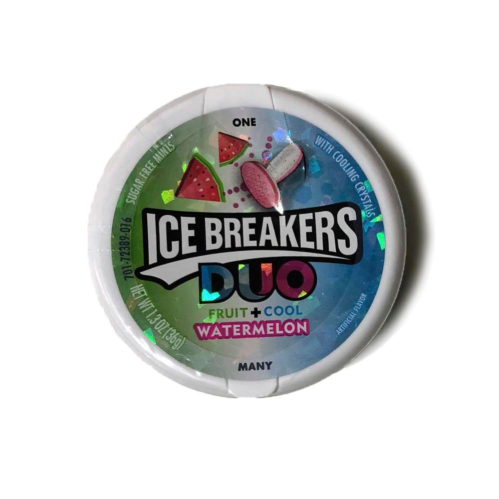 caramelos ice breakers duo watermelon sin azúcar 36g caramelos ice breakers duo watermelon sin azúcar 36g