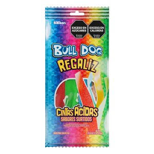 gomitas regaliz bull dog cinta acida 60gr x24u