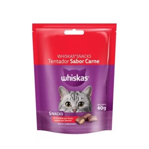 snack para gatos whiskas temptations carne 40g