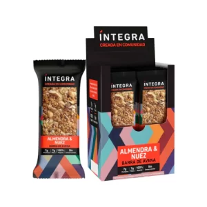 barra proteica integra almendra y nuez 40gr x10u
