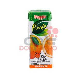 jugo baggio junior naranja 200cc (pack x 18u)