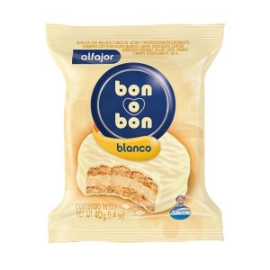 alfajor bon o bon simple blanco 40gr x40u