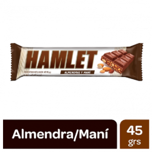 chocolate hamlet almendras y mani 45g x21u