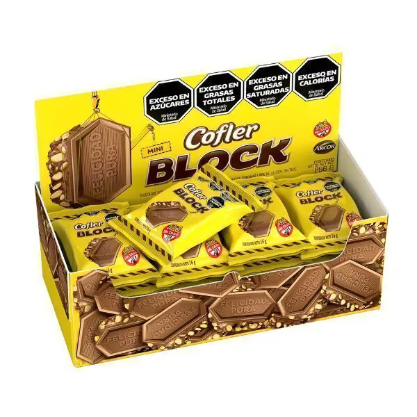 chocolate cofler block bombon 16g x16u chocolate cofler block bombon 16g x16u