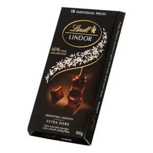 chocolate lindt lindor extra dark 60% cacao 100g x12u