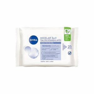 toallas desmaquillantes nivea micelares 25u (pack x 12u)