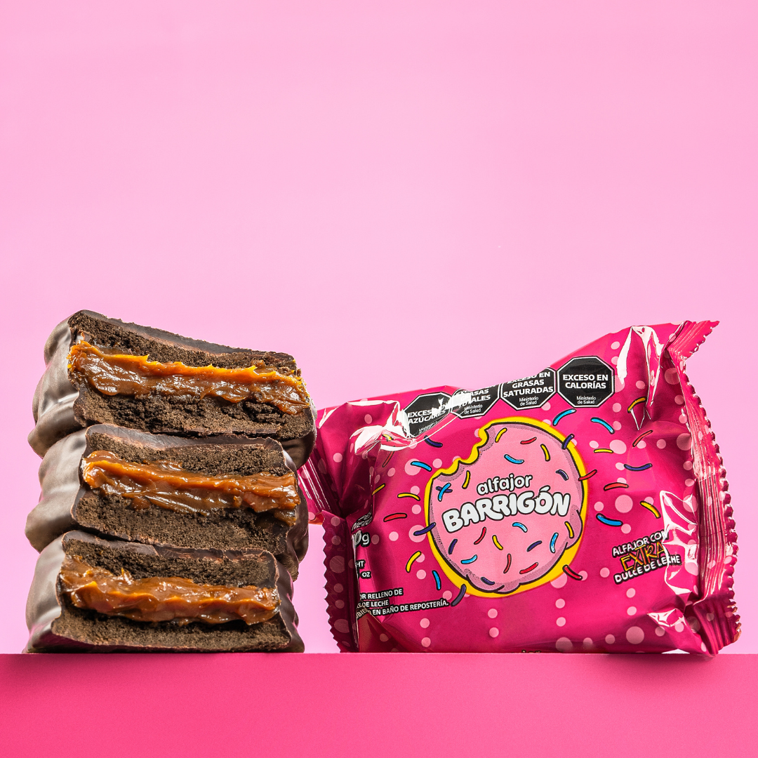 alfajor barrigón chocolate negro 70g artesanal alfajor barrigón chocolate negro 70g artesanal