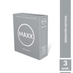 preservativo maxx super fino (caja x 3u) (display x 12 cajas)