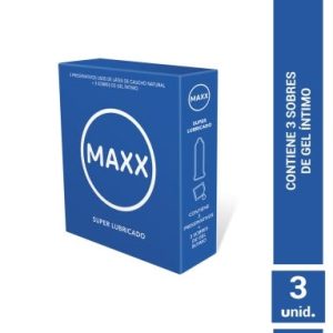 preservativo maxx super lubricado (caja x 3u) (display x 12 cajas)
