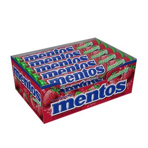 caramelos mentos frutilla 29g (display x 12u)