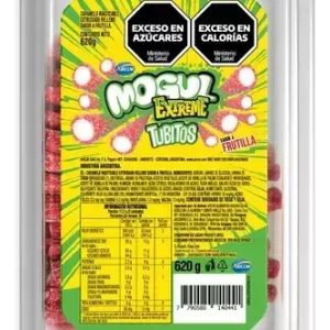 gomitas mogul tubitos extreme frutilla 620gr