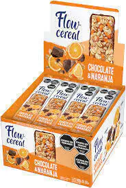 barrita flow cereal chocolate con naranja 24gr x20u