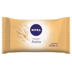 jabón nivea avena 3x125g (pack x 12u)