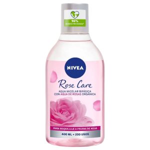 agua micelar nivea rose care regeneradora bifásica 400ml (caja x 6u)