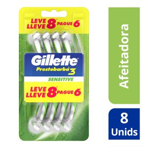 afeitadora gillette prestobarba3 sensecare 150ml (pack x 3u)