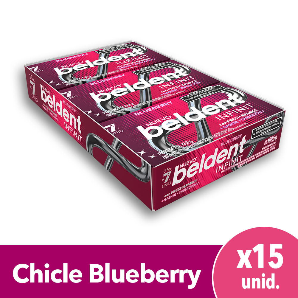 beldent infinit blueberry 7 ch x 15u