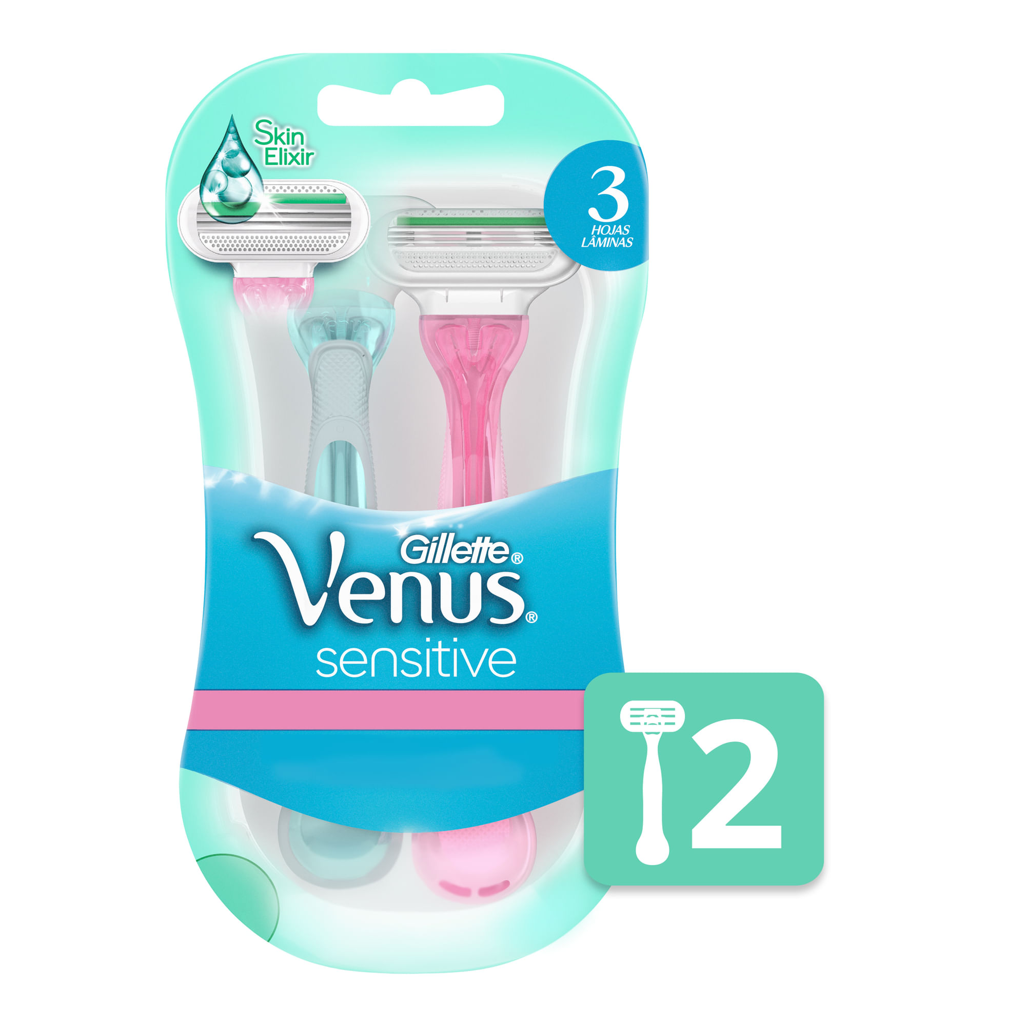 afeitadora gillette simply venus 3 sensitive (pack x 4u) (caja x 12u)