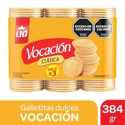 galletitas vocación surtido tripack 384g (caja x 16u)