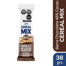 barra cereal mix natural break base chocolate 38g (caja x 16u)