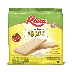 galletas de arroz riera integral 150g (caja x 12u)