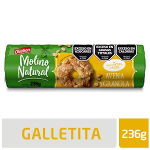 galletitas okebon molino natural avena y granola 16u