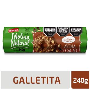 galletitas okebon molinos natural avena y cacao 16u
