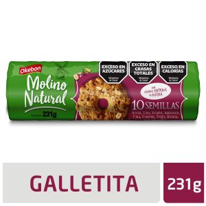 galletitas okebon molino 10 semillas 231g 16u