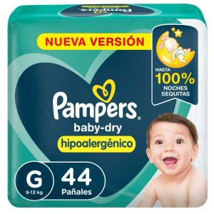 pampers baby dry grande 8u hipoalergénico