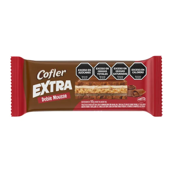 chocolate cofler extra doble mousse 165g (caja x 10u)