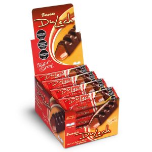 Caja Dulech Felfort por 20 bocaditos de dulce de leche al rhum de 21 g con sellos