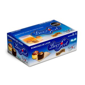 Caja Licorfort Whisky Felfort por 30 bombones de 13 g con sello frontal