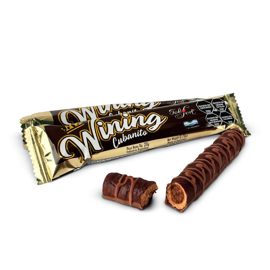 Cubanito Wining Felfort de 20 g con envoltorio dorado y sellos frontales