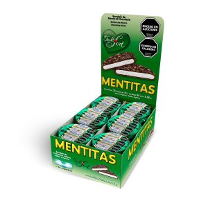 Display Mentitas Felfort por 30 unidades de 16 g con sellos frontales